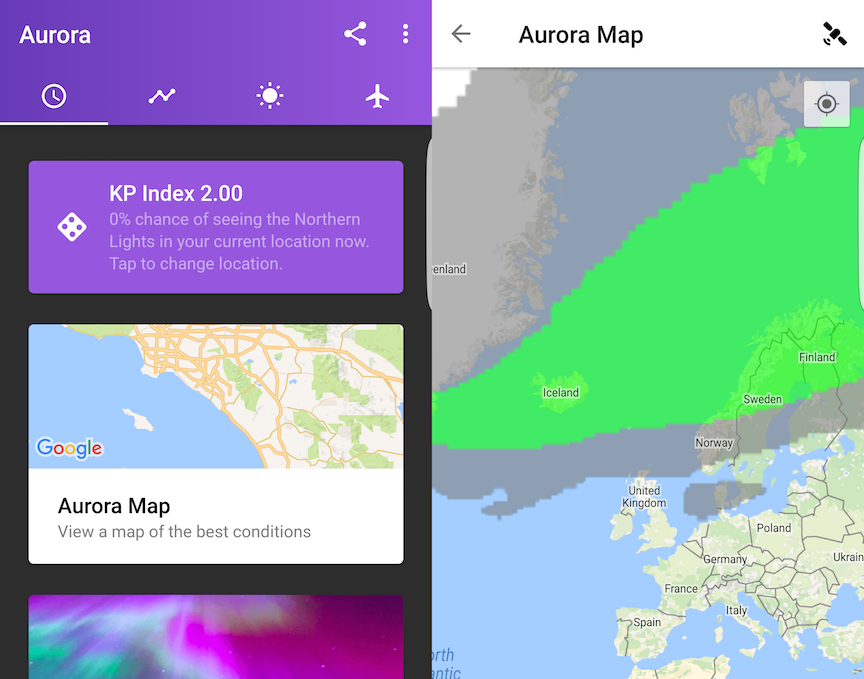Aurora Alerts Northern Lights App